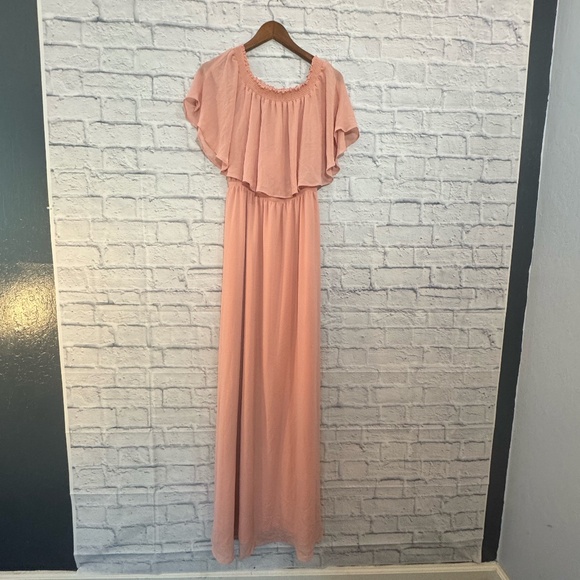 Show Me Your Mum Hacienda Maxi Dress in Rosebud Chiffon - Picture 1 of 5